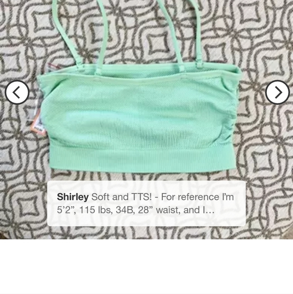 Women's Ruched Rib Bandeau Bra - Picture 4 of 4